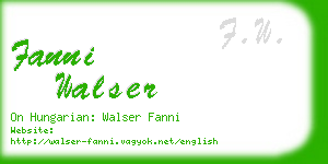 fanni walser business card